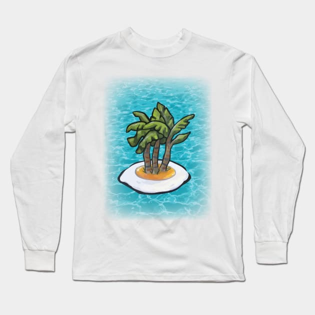 Egg Island Long Sleeve T-Shirt by at1102Studio